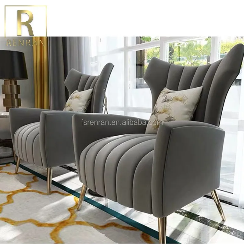 Nordic Single Seater Sofa Living Room Leisure Chair Light Luxury Style