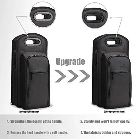 High quality custom logo 2 Bottle wine Travel tote bag