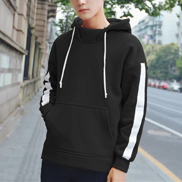 blank color block hoodie