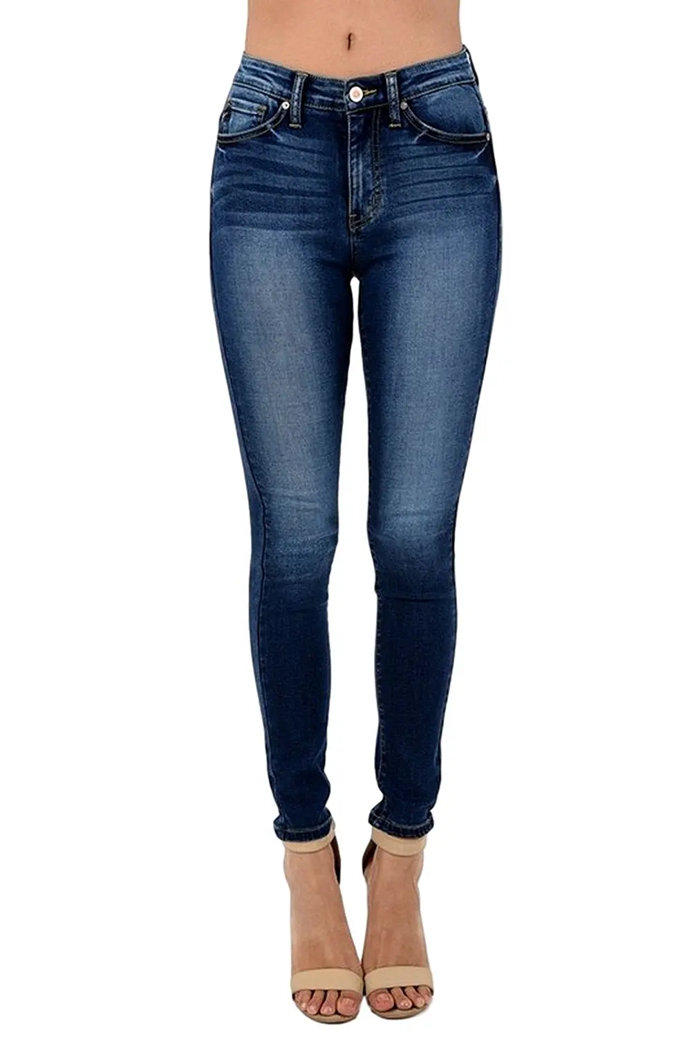 high rise dark wash jeans