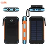 Real 8000mah monocrystalline silicon flash light solar power bank compass outdoor product for mobile phone