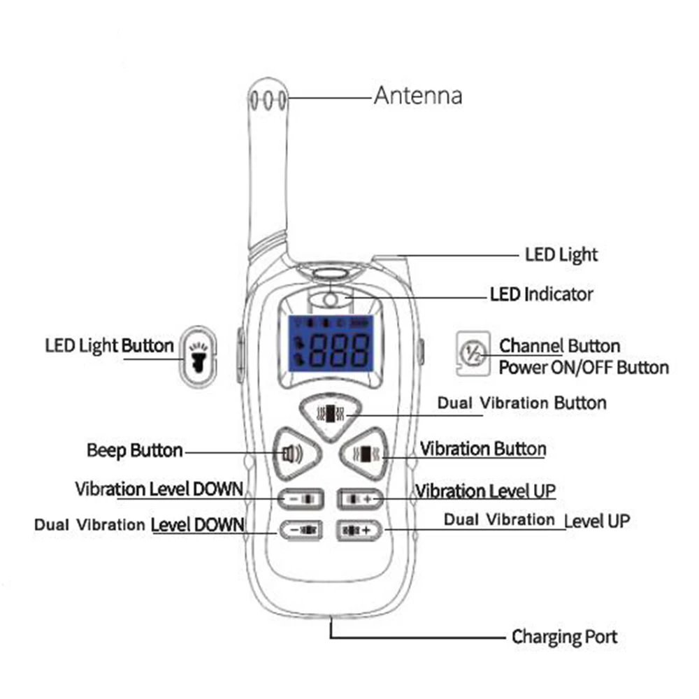 2020 Training Collar Waterproof Ip67 Electric Remote Controlled