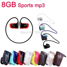 Hot High quality 8GB Sport MP3 player W262 Stereo Headset MP3 headphone IPX2 waterproof mp3 player free shipping