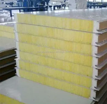 Rock Wool Wall Insulated Panels Aluminum Rockwool Sandwich Panel For Rock Wool Wall Insulated Panels Aluminum Rockwool Sandwich Panel For Garage Storage Plants