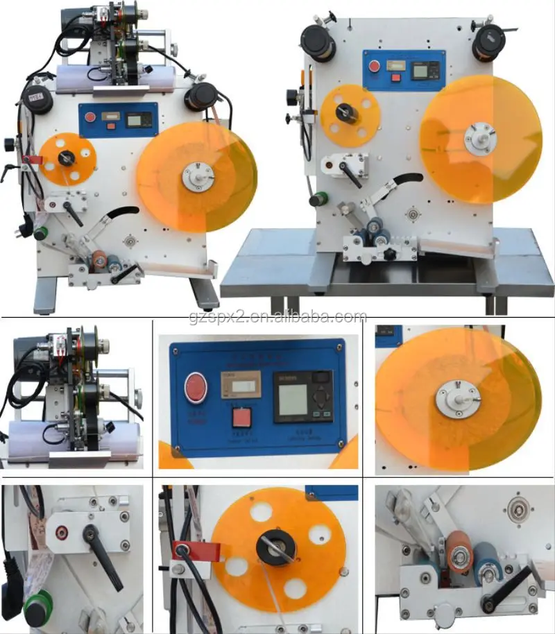 Semi-automatic round bottle labeling machine details