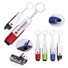 4 in 1 functional plastic double-edged 2 head flip over open key ring LCD cleaner led torch rubber tip touch screen watch stylus