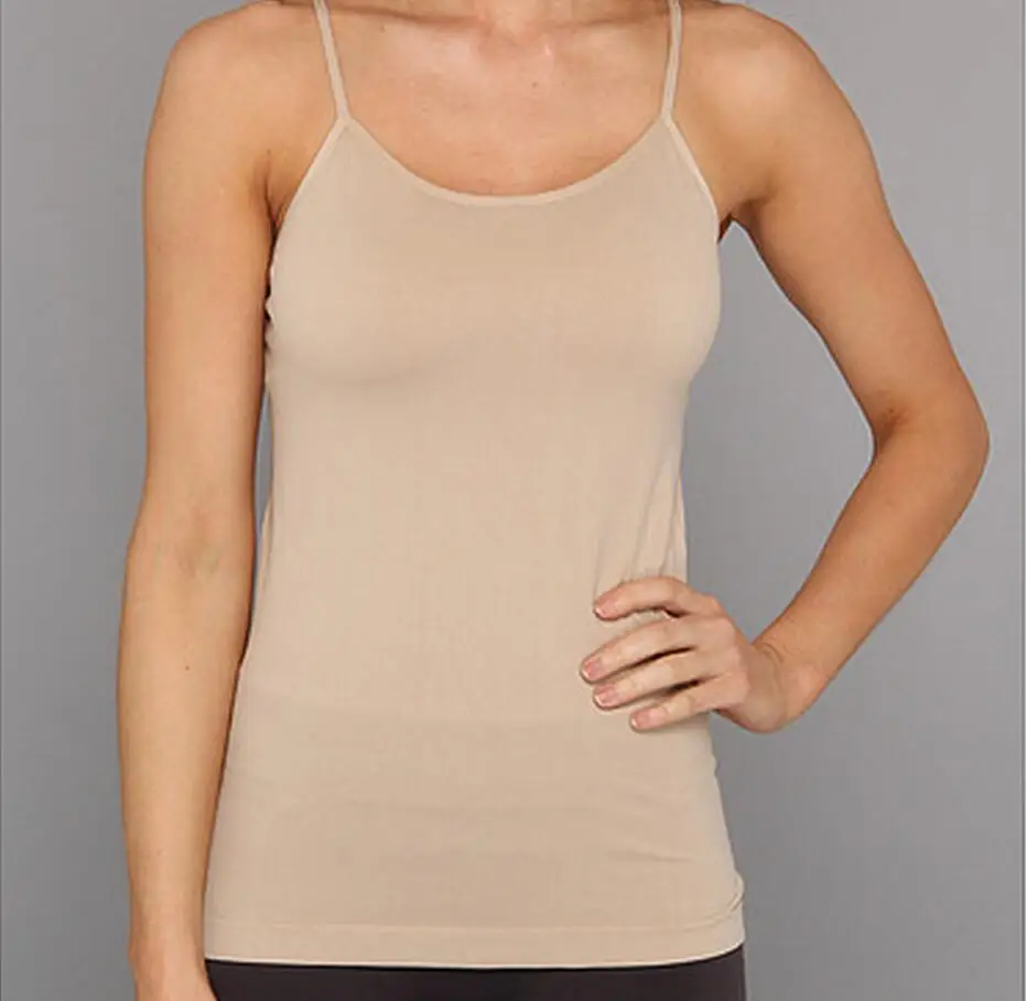 seamless cami with built in bra