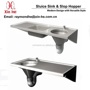 Combined Stainless Steel Sluice Sink Slop Hopper Mop Sink