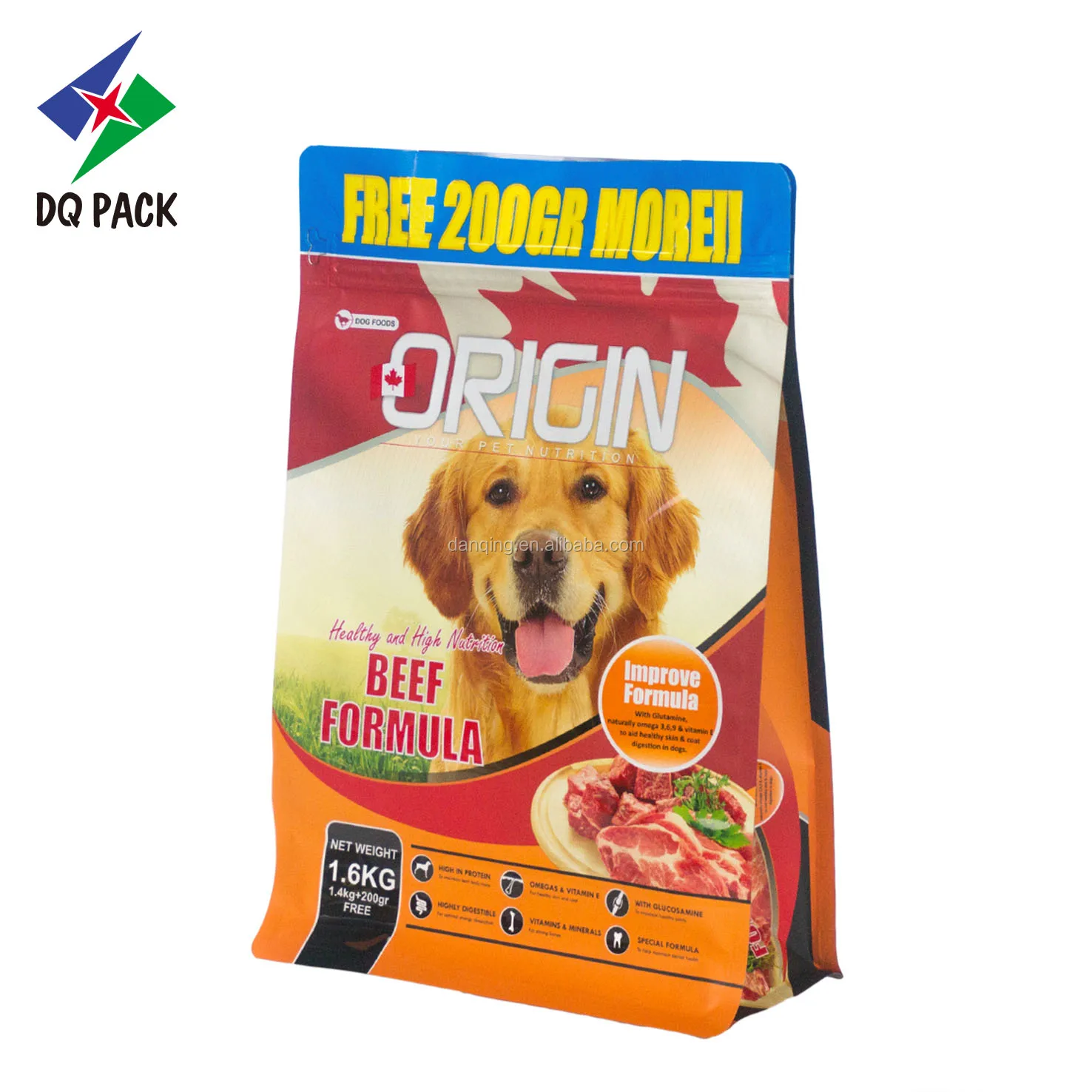 Pet dog food packaging bag with side gusset Pet Food Bag