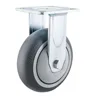 5 inch fixed round tread TPR caster with thread guard for trolley