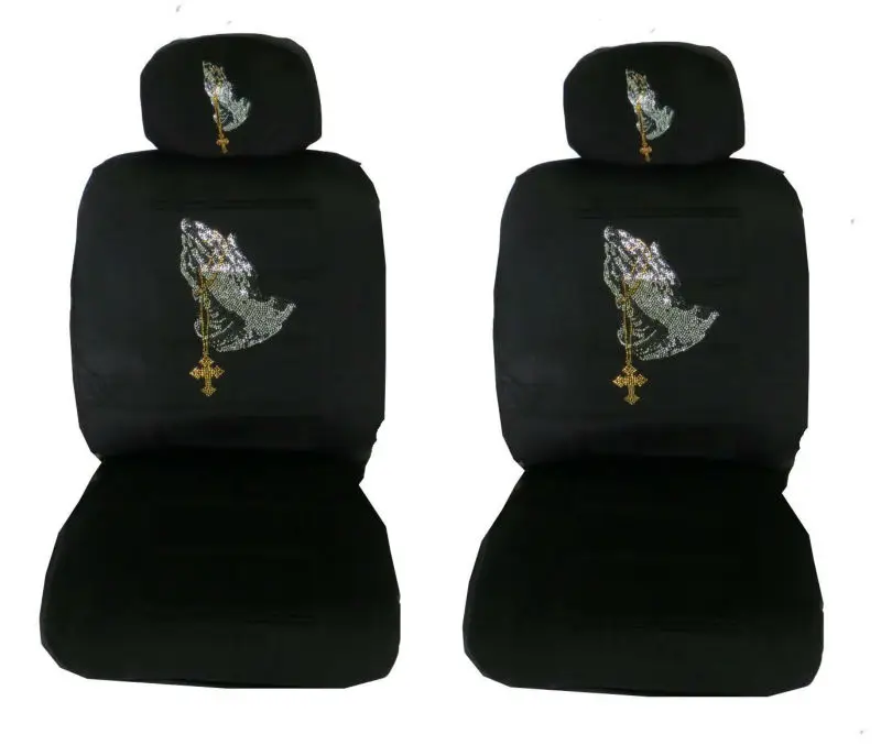 Premium Crystal Gem Low Back Universal Seat Covers Prayer Accessories Car Set Bamboo Cushion Fake Designer Goods Product On