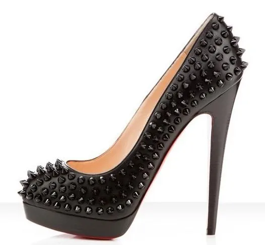 black designer heels