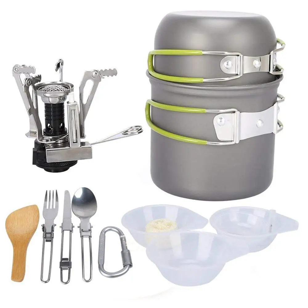 backpacking stove and pot set