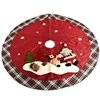 New style 120CM 3d Santa and deer Christmas tree decorated with high-grade hessian skirt HX181112-6