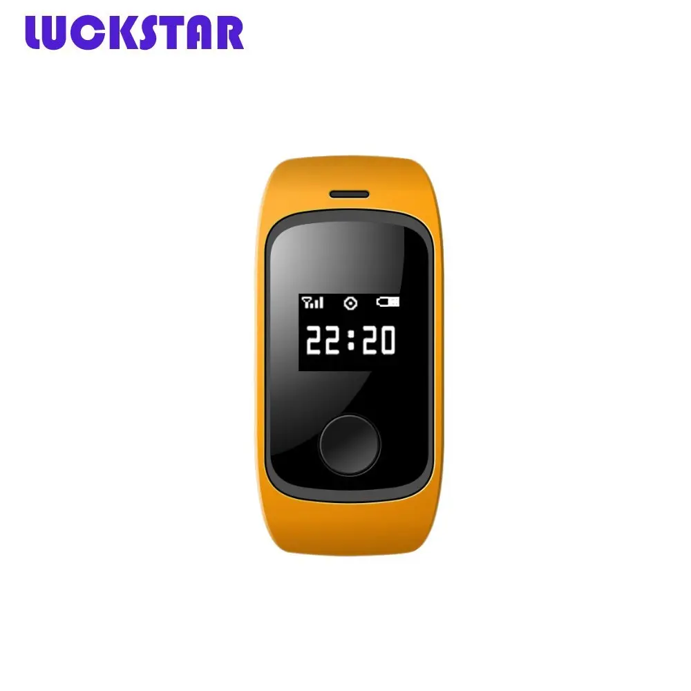 LUCKSTAR(TM) GPS Locator Mini Child GPS Bracelet GPS Watch Sports GPS Tracking Device Smart Watch For Children & Kids (Yellow)