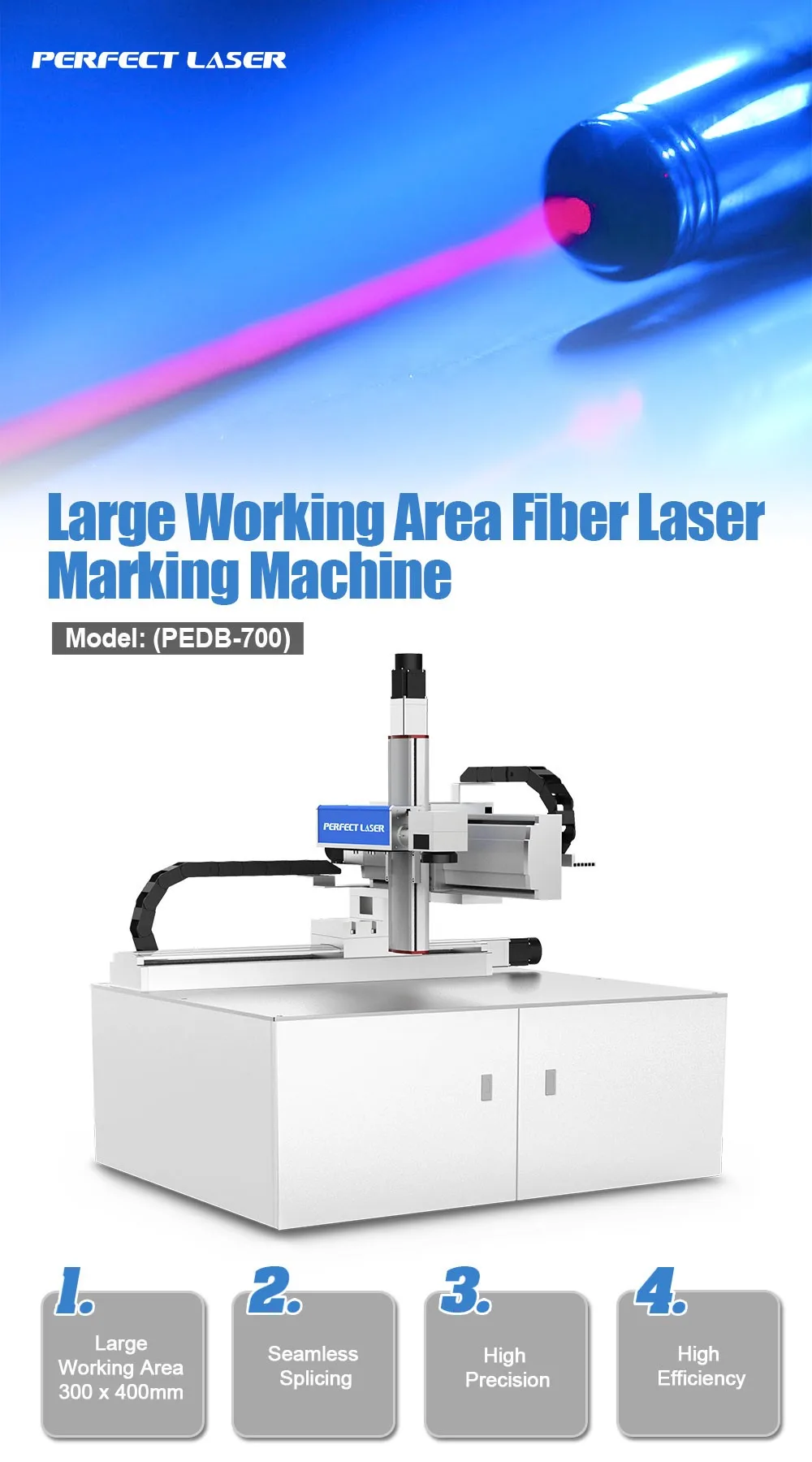 Large Size Working Area Laser Marking Big Format Fiber Laser Marking ...