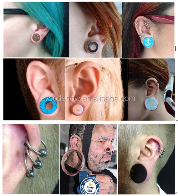 Wholesale Glass Ear Plugs Tunnels Stone Piercing Jewelry Buy Ear