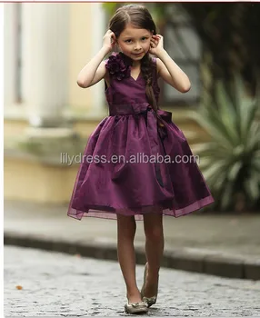 A Line Knee Length Zipper Back Purple Flower Dress Birthday A Line Knee Length Zipper Back Purple Flower Dress Birthday Fgz36
