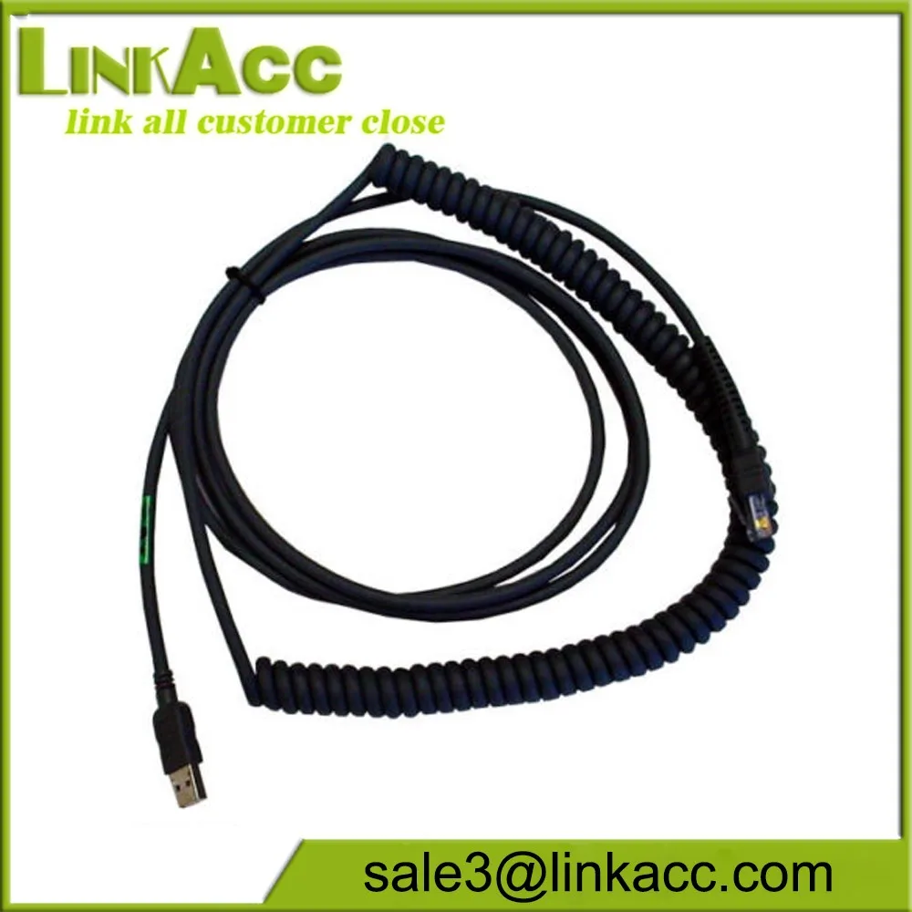 Datalogic CAB-467 USB Cable Coiled 12ft New 