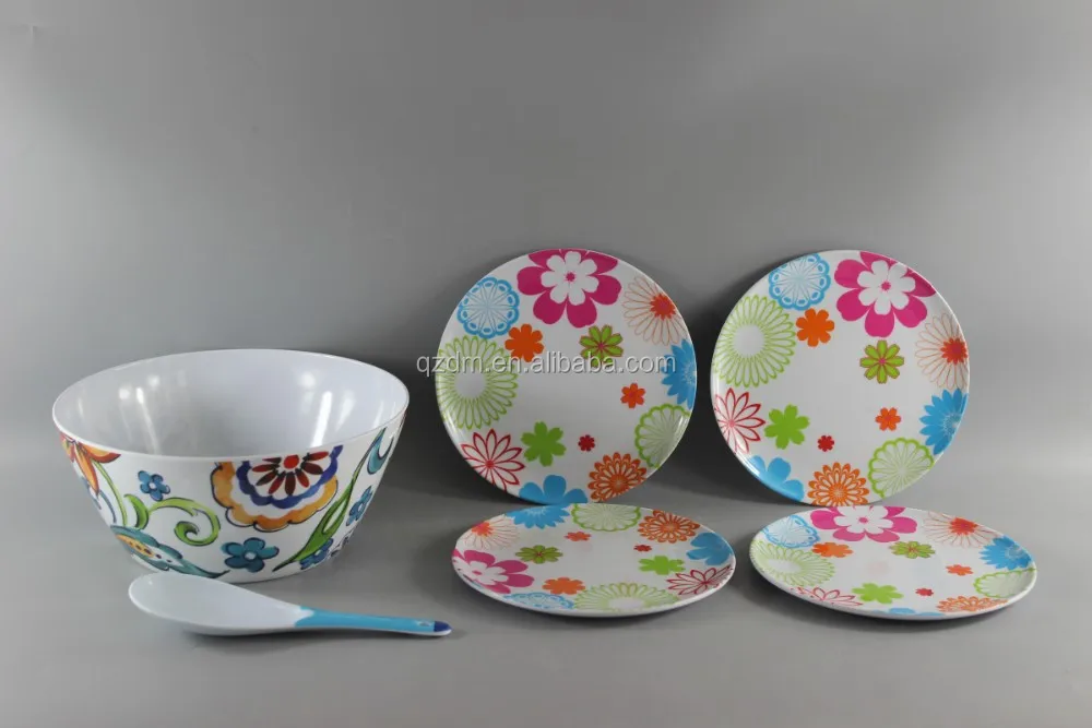Melamine Salad Set/Plastic Picnic Salad Set
