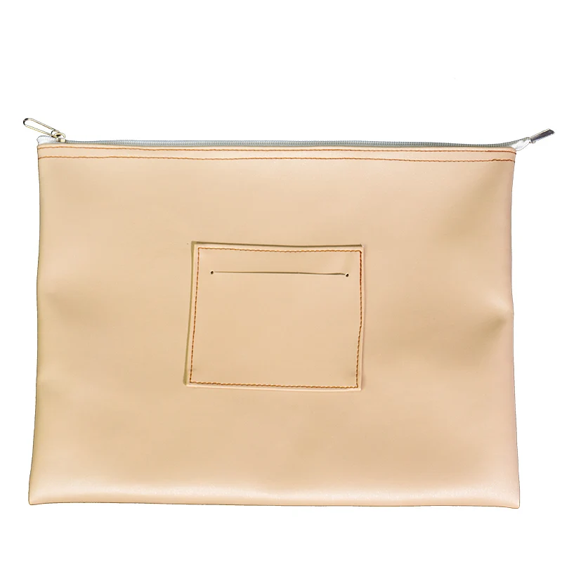 Free shipping stock sample support factory fast produce pu file zipper bag computer storage zipper pu bag