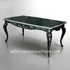BLACK SILVER DINING TABLE.