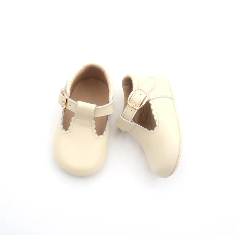 Patent Original Pure Real Leather Tbar Shoe Manufacturer Children T