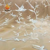 2019 New Style Bird White Bridal Beaded Lace Fabric Dress Fabric