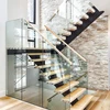 Durable design solid wood staircase for building project
