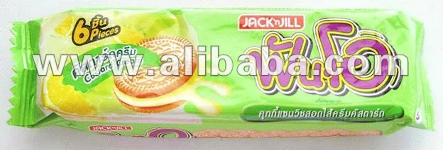 cookie with custard flavoured cream