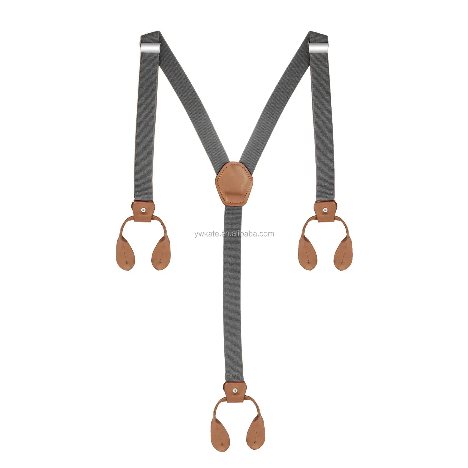 Black Unisex Suspender Braces Adjustable with Button Holes Lycra/Elastane UK 