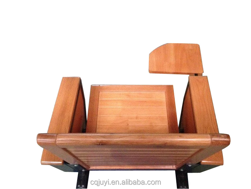 Juyi Wholesale Wood Audience Auditorium Chair With Table For Church Jy