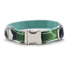 Customizing logo pet name dog collar high end chic hot selling on Instagram Leaves plant fashion luxury dog collars