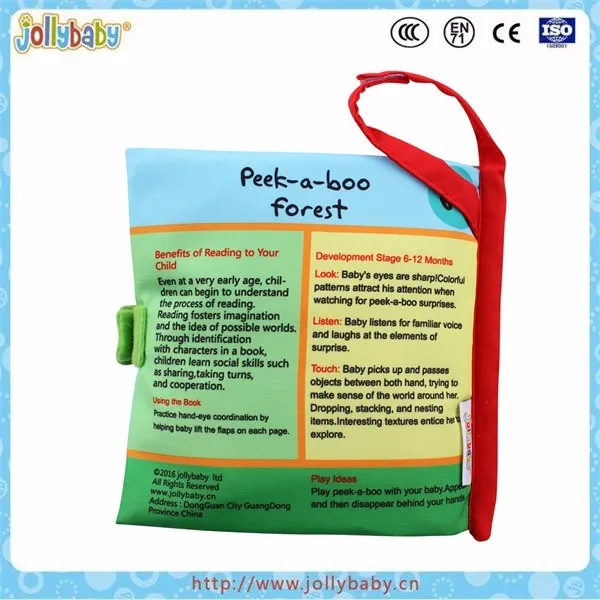 Jollybaby eco friendly educational baby waterproof cloth book
