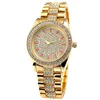 AOYI Brand Young Girls Dress Watch High Grade Stainless Steel Band Analog Clock