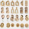 Kaimei alibaba best sellers products Genuine leather leopard shaped geometric earrings sexy dangle earrings for women 2018