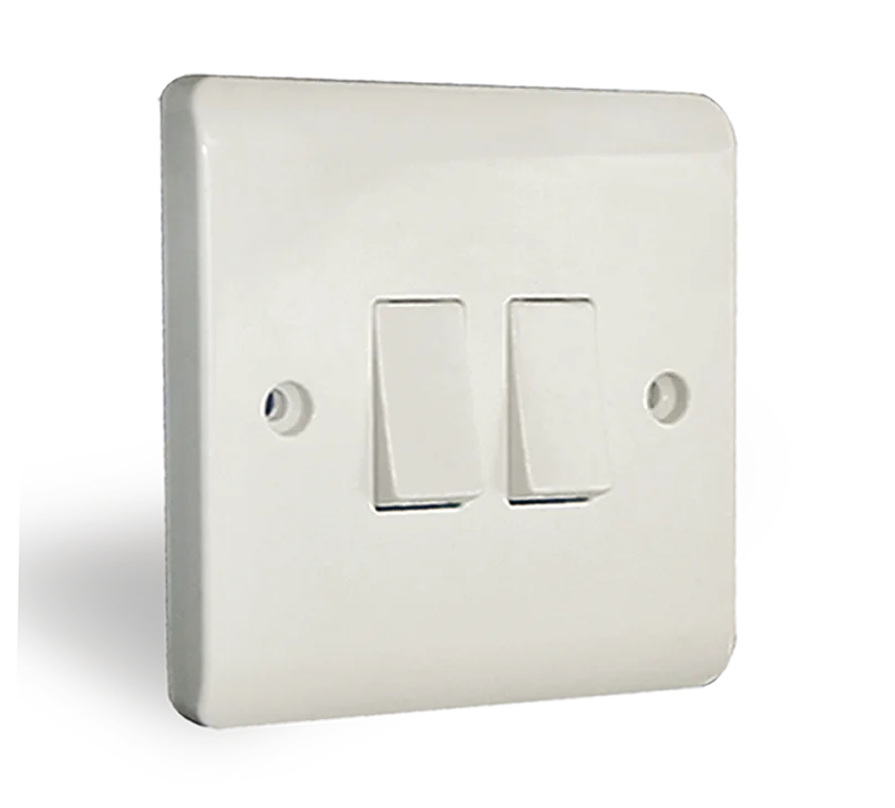 Ce Cb 10a 2 Gang 1 Way Electric Light Switch Buy 2 Gang 1 Way Switch