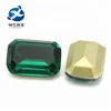 Loose Gems Crystal Dark Green Machine Cut Rectangle Glass Gems for Decoration