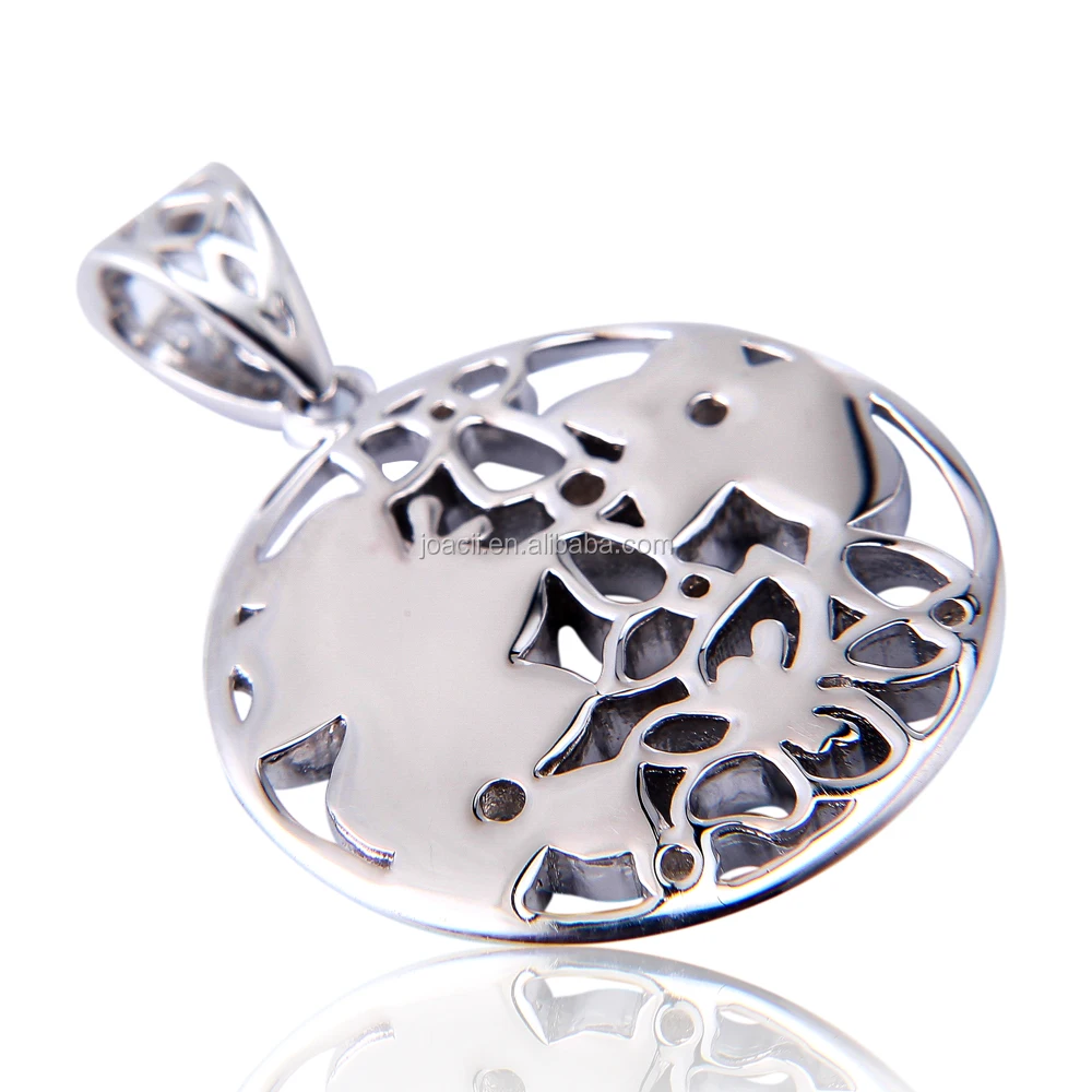 925 silver jewelry pendant 18k gold plated craft new design flower pendant