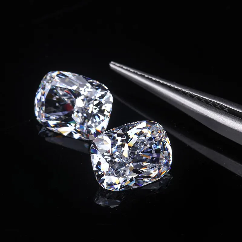 Cubic Zirconia Wholesale Loose White Color Cushion Excellent Cut 9x11mm