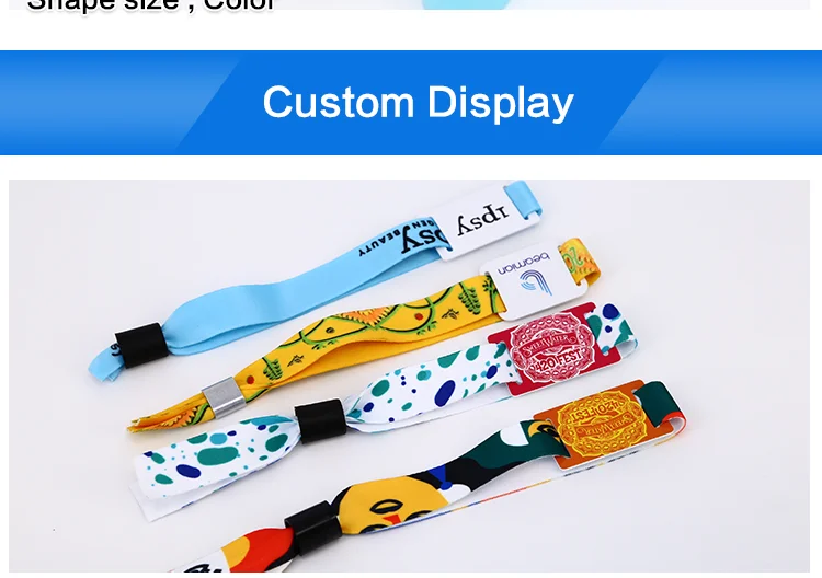 High Quality 13.56MHz Compatible Woven RFID Fabric Wristband