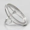 Big gemstone S925 semi mount finger rings setting oval design for women