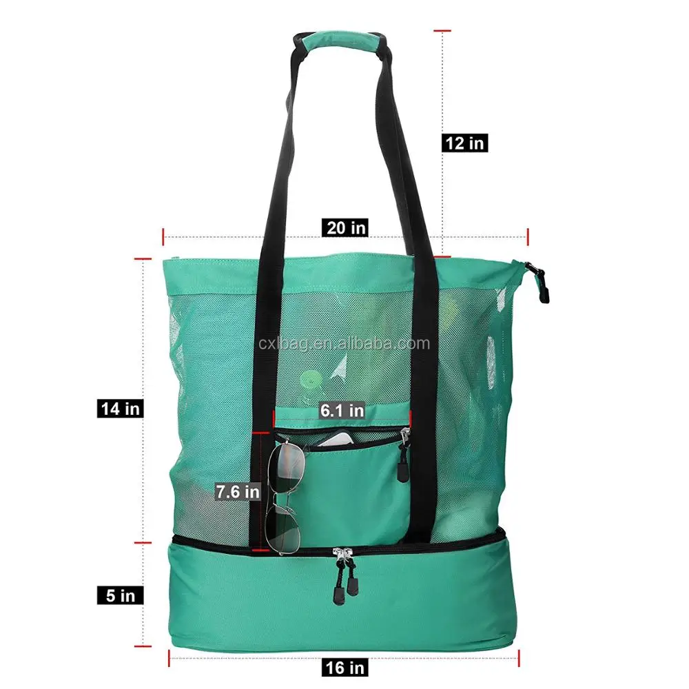 insulated beach tote cooler bag