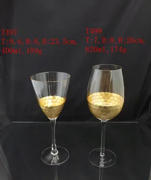 Bottom Gold Foil Red Wine Long Stem Cheap Glass Goblet Buy Red