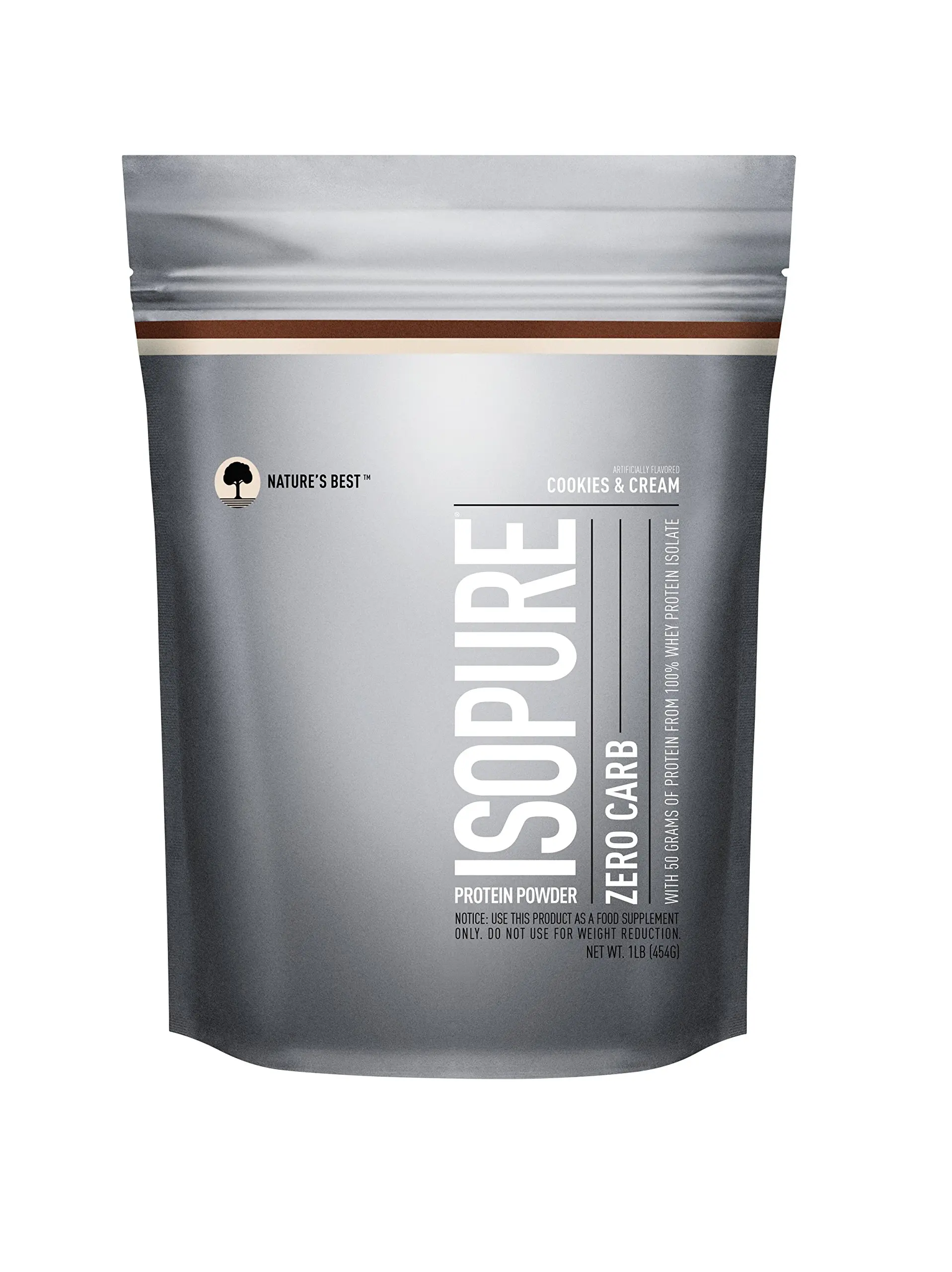Isopure Zero Carb Protein Powder, 100% Whey Protein Isolate, Flavor: Cookies and Cream, 1 Pound (Packaging May Vary)