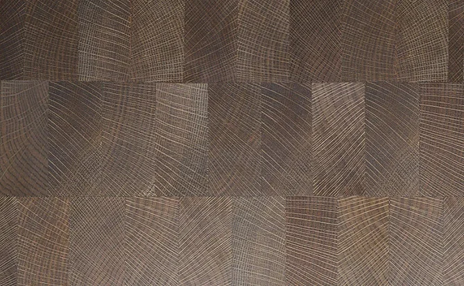 Natural Color Smooth Oak End Grain Wall Panel Solid Wood Flooring