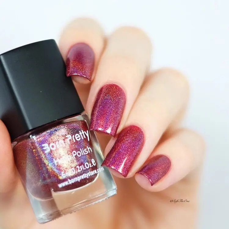 1 Box 6ml Born Pretty Pretty Color Shimmer Holographic Nail Glitter Polish Varnish Effect Nail Art