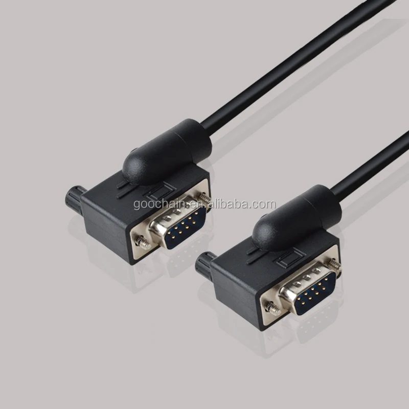 Custom 90 Degree Db9 Pin To Straight Db 9pin Cable Buy 90 Degree Db9