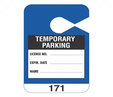 name custom silk screen printed pvc parking permit hang tags or