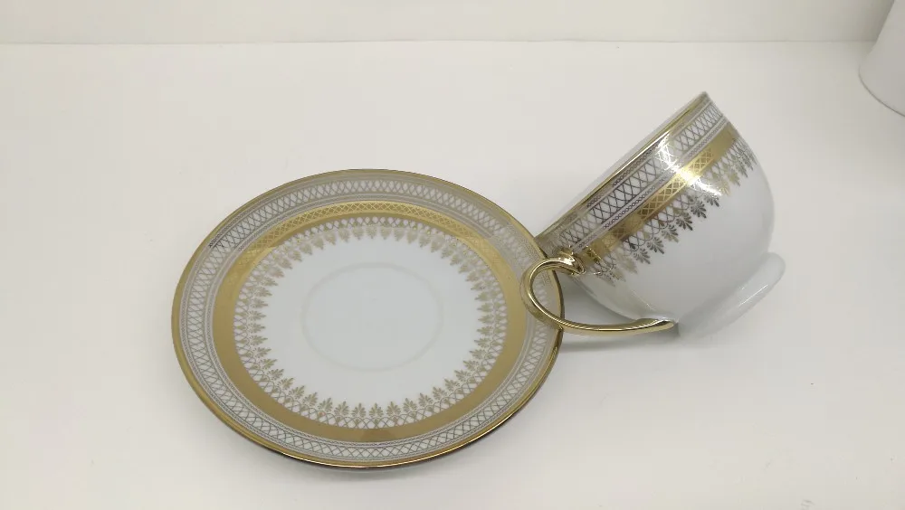 Gold Cups And Saucers/high Quality Wholesale Coffee Cup And Saucer Gold